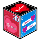 3D My Name Cube Live Wallpaper icône