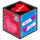 3D My Name Cube Live Wallpaper أيقونة