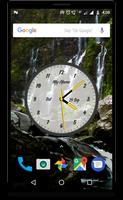 Waterfall with analog clock تصوير الشاشة 1