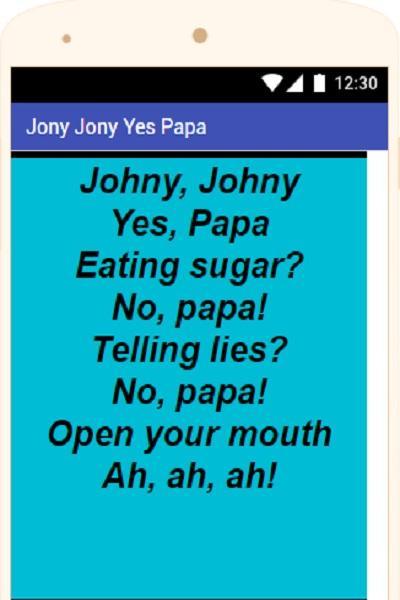 Jony Jony Yes Papa Poem For Android Apk Download