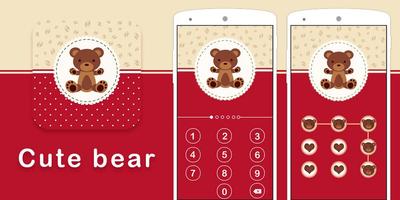 AppLock Theme Cute Bear capture d'écran 3