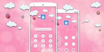 AppLock Theme Pink Sky capture d'écran 3