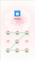 Fleur rose thème pour Applock Affiche
