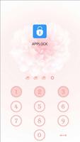 Fleur rose thème pour Applock capture d'écran 1