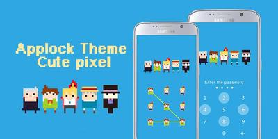 برنامه‌نما AppLock Theme Cute Pixel عکس از صفحه