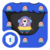 AppLock Cartoon Bule Theme icône