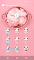 Pink Ice Cream AppLock Theme syot layar 2