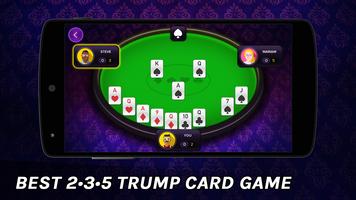 235 or 3 2 5 card game - 2 3 5 Do Teen Paanch Card الملصق