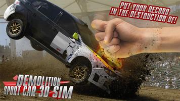 Demolition Sport Car 3D Sim Ekran Görüntüsü 1