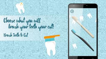 Brush Teeth to Cat Affiche