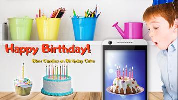 Blow Candles on Birthday Cake Affiche