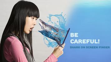 Shark on Screen Finger پوسٹر