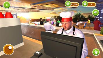 Rooftop Bar Luxury Restaurant Cooking Games Ekran Görüntüsü 1