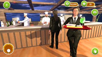Rooftop Bar Luxury Restaurant Cooking Games Ekran Görüntüsü 2