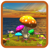 3D Mushroom-Sun Live Wallpaper icône