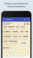 Cryptogram Puzzle Quotes Game capture d'écran 1