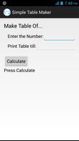 Simple Table Maker پوسٹر