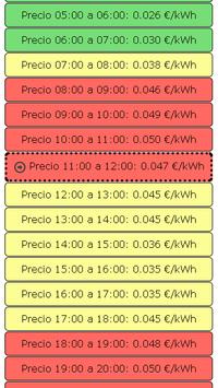 Mi Precio de la Luz Widget 截图 2