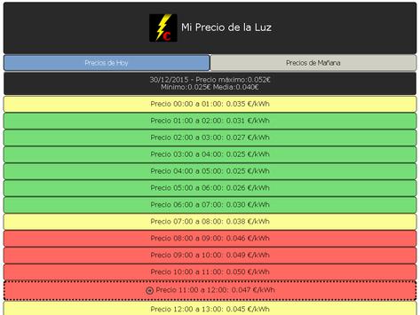 Mi Precio de la Luz Widget 截图 3