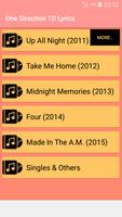One Direction 1D Songs Lyrics: Album, EP & Singles plakat