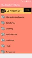 One Direction 1D Songs Lyrics: Album, EP & Singles скриншот 1