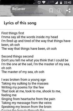 Imagine Dragons Lyrics of the songs for Android - APK Download