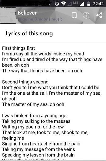 Imagine Dragons Lyrics Of The Songs Fur Android Apk Herunterladen