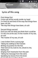 Imagine Dragons Lyrics of the songs Affiche