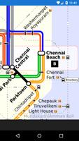 Chennai Local Train & Bus Map Affiche
