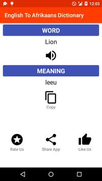 English - Afrikaans Dictionary screenshot 1