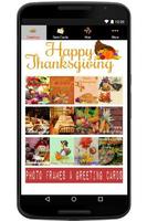 Happy Thanksgiving Greeting Cards and Photo Frames Affiche