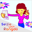 selfie with rangoli