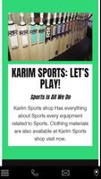 Karim sports shop poster