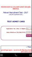 Patwari admit card Poster