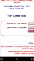 Patwari admit card स्क्रीनशॉट 1