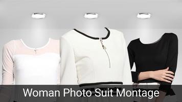 Woman Photo Suit Montage Affiche
