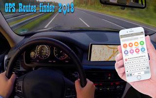 Карты маршрутизации GPS-маршрутов и навигации постер