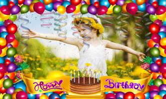 Birthday Photo Frames captura de pantalla 1