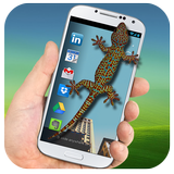 Lizard on Phone 3D Funny Joke – Scary Gecko Prank Zeichen