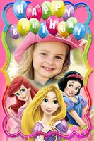 Princess Birthday Party Cards Affiche