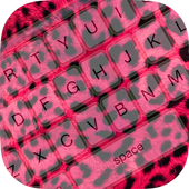 Pink Cheetah Keyboard Theme icône