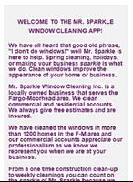 Mr Sparkle Window Cleaning capture d'écran 1