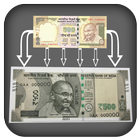 Change Notes Rs 500, 1000-icoon