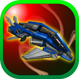 Spaceship flying fighter war