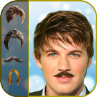 Man Hair Mustache Style New icône