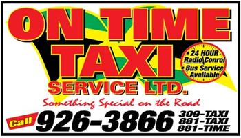 On time taxi poster