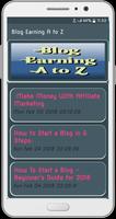 Blog Earning A to Z Guide Plakat