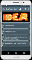 Top Blog Topic Ideas Plakat