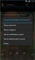 Cougar Sounds and Ringtones اسکرین شاٹ 1