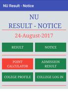 NU BD RESULTS & NOTICE 海報
